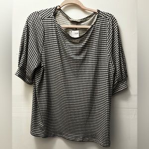 H&M Houndstooth Blouse